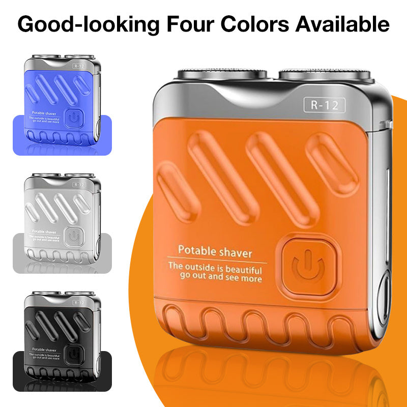 Mini Dual-Ring Electric Shaver – Portable & Rechargeable