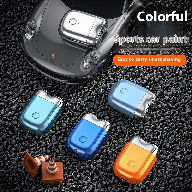 Mini Dual-Ring Electric Shaver – Portable & Rechargeable