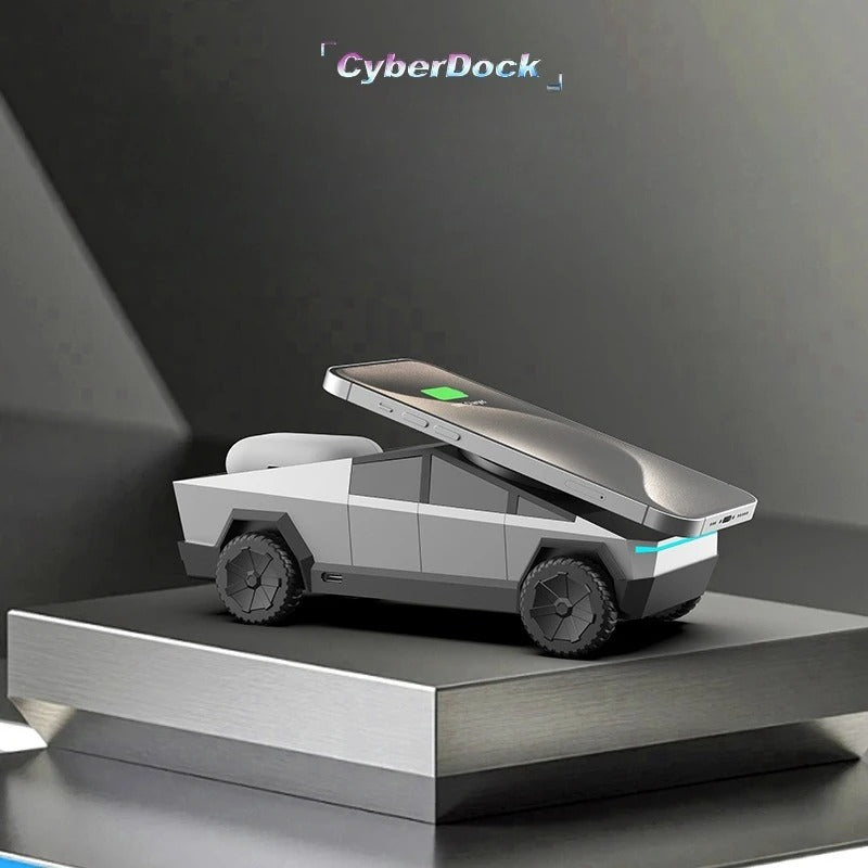 CyberDock™ 3-in-1 Cybertruck Wireless Charging Station – Qi2 Fast Charging Dock