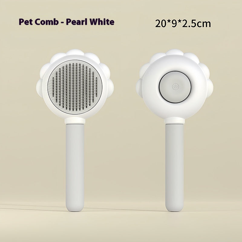 PetGlow™ Grooming Brush – Clean, Comb & Spray in One