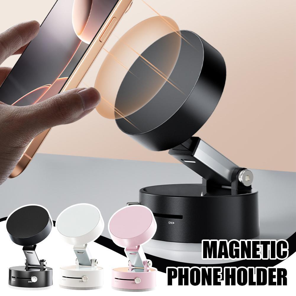 Foldable Magnetic Car Phone Holder with Suction Cup – Hands-Free Navigation Mount