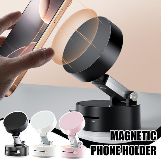 Foldable Magnetic Car Phone Holder with Suction Cup – Hands-Free Navigation Mount