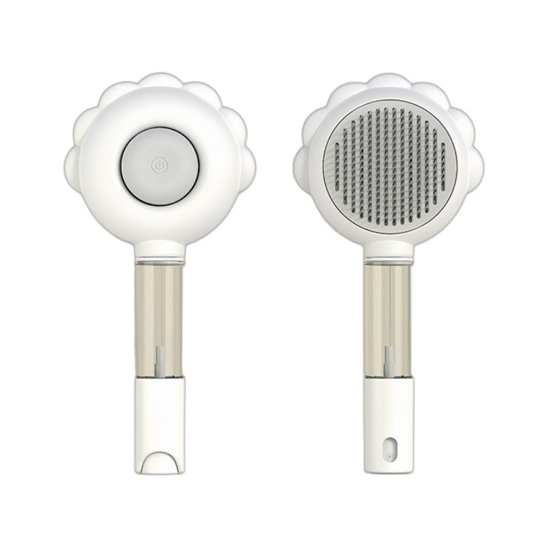 PetGlow™ Grooming Brush – Clean, Comb & Spray in One