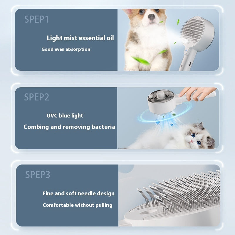Self-Cleaning Pet Hair Remover Brush – Grooming Tool for Dogs & Cats