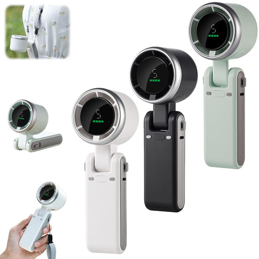 3-in-1 Foldable Neck Fan – Portable Desktop & Handheld Mini Turbo Cooling Fan (180° Rotation)