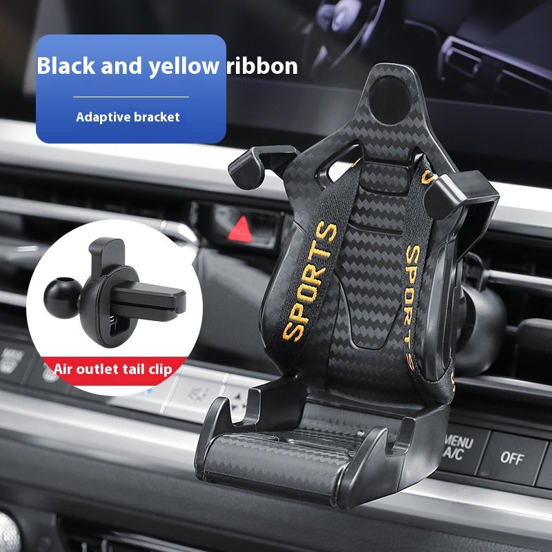 “360° Rotatable Racing Seat Car Phone Holder — Air Vent Clip Mobile Mount