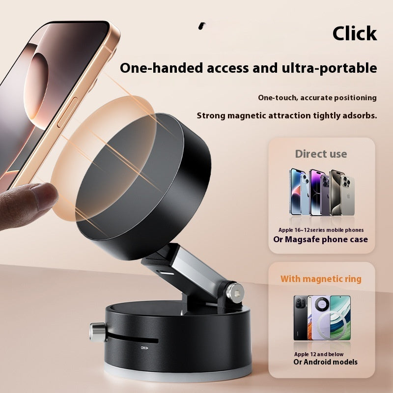 Foldable Magnetic Car Phone Holder with Suction Cup – Hands-Free Navigation Mount