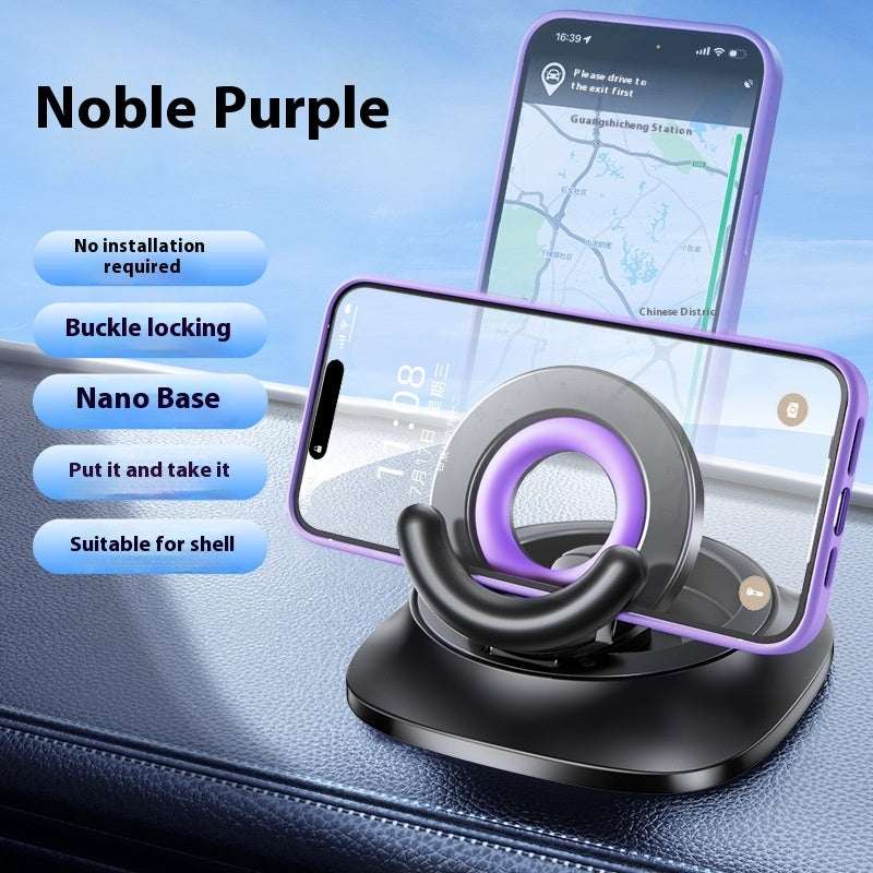 Foldable Magnetic Car Phone Holder – Vacuum Suction Mount for Commuters