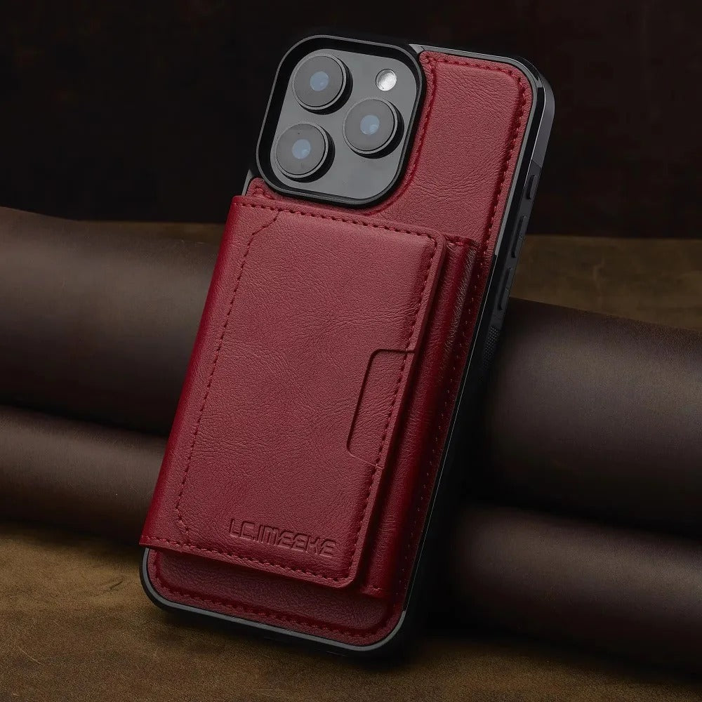 2-in-1 iPhone Wallet Case with Card Holder – Detachable Design