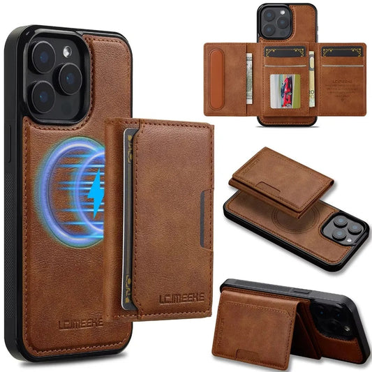 2-in-1 iPhone Wallet Case with Card Holder – Detachable Design