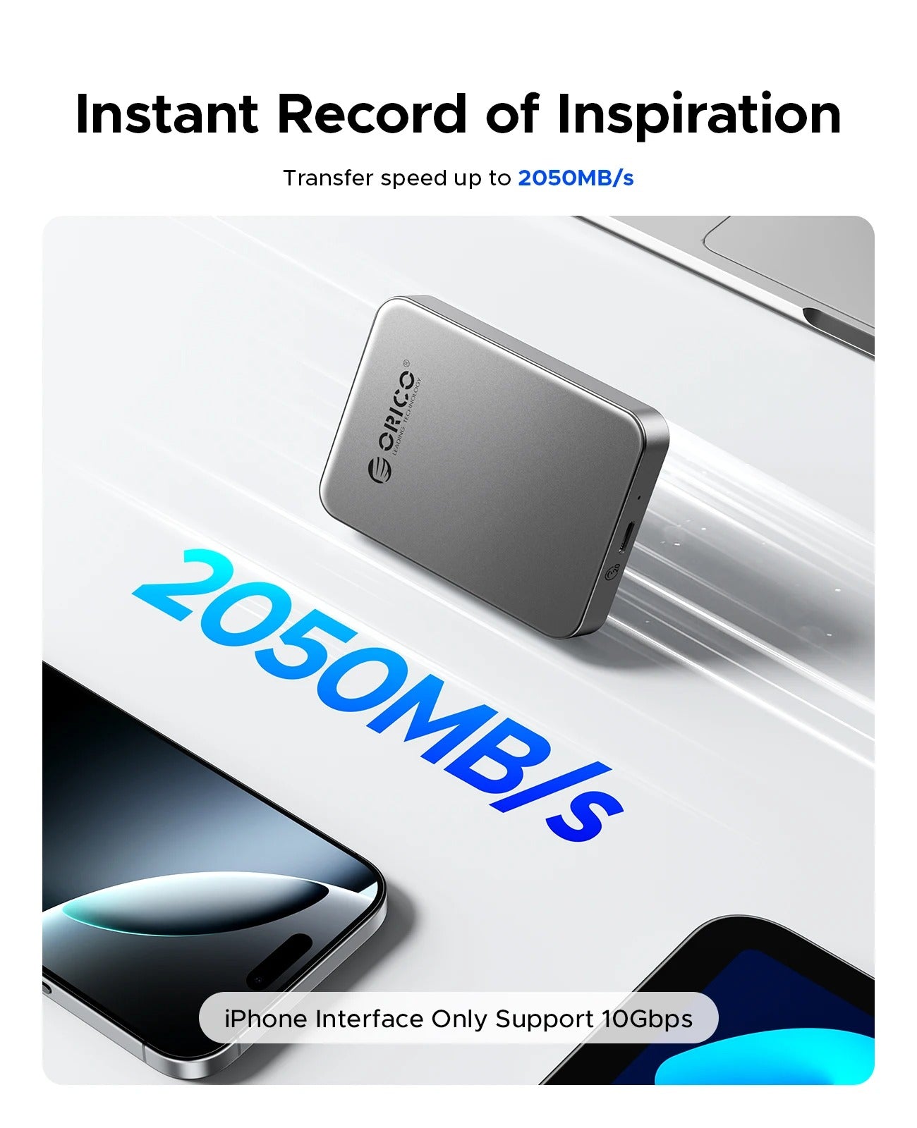 ORICO High-Speed Magnetic SSD – iPhone ProRes & 4K HDR Recording