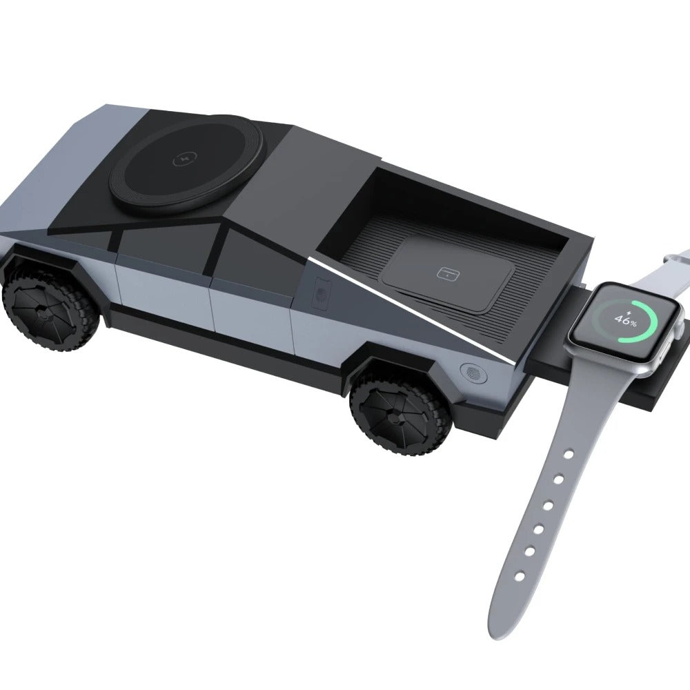 CyberDock™ 3-in-1 Cybertruck Wireless Charging Station – Qi2 Fast Charging Dock