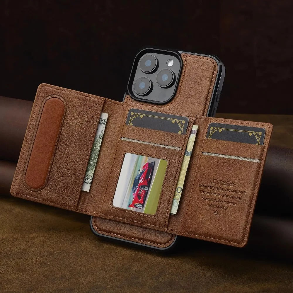 2-in-1 iPhone Wallet Case with Card Holder – Detachable Design