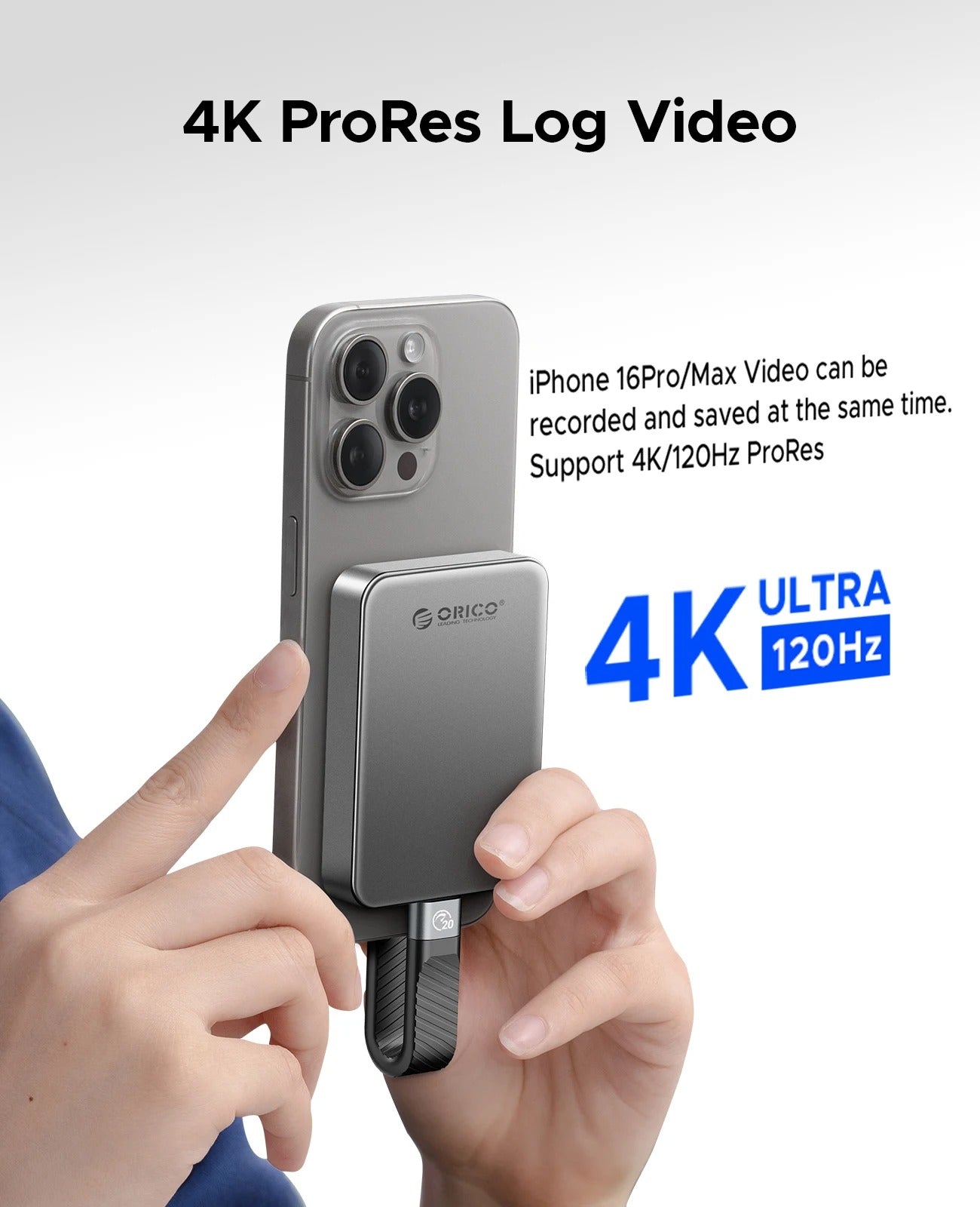 ORICO High-Speed Magnetic SSD – iPhone ProRes & 4K HDR Recording