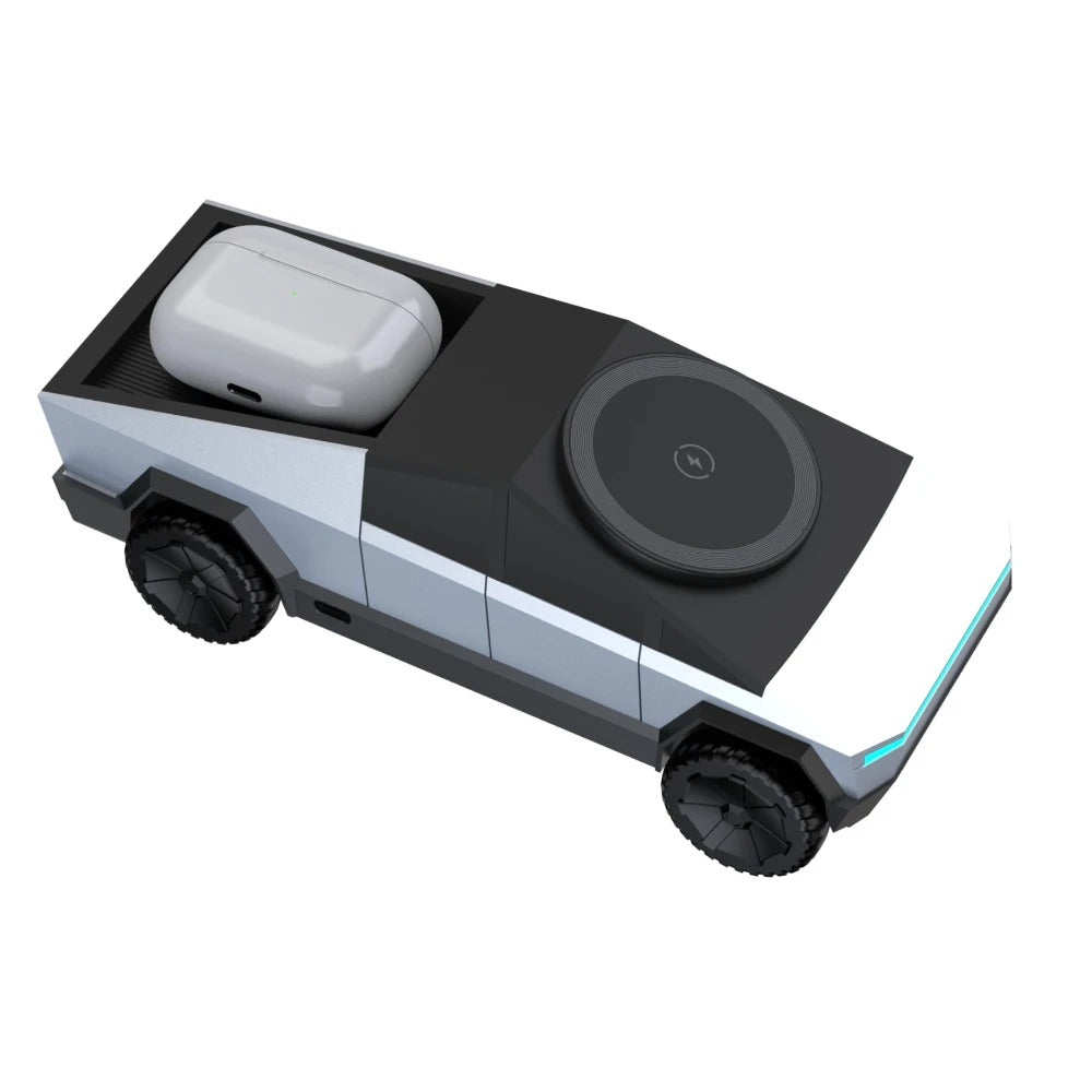 CyberDock™ 3-in-1 Cybertruck Wireless Charging Station – Qi2 Fast Charging Dock