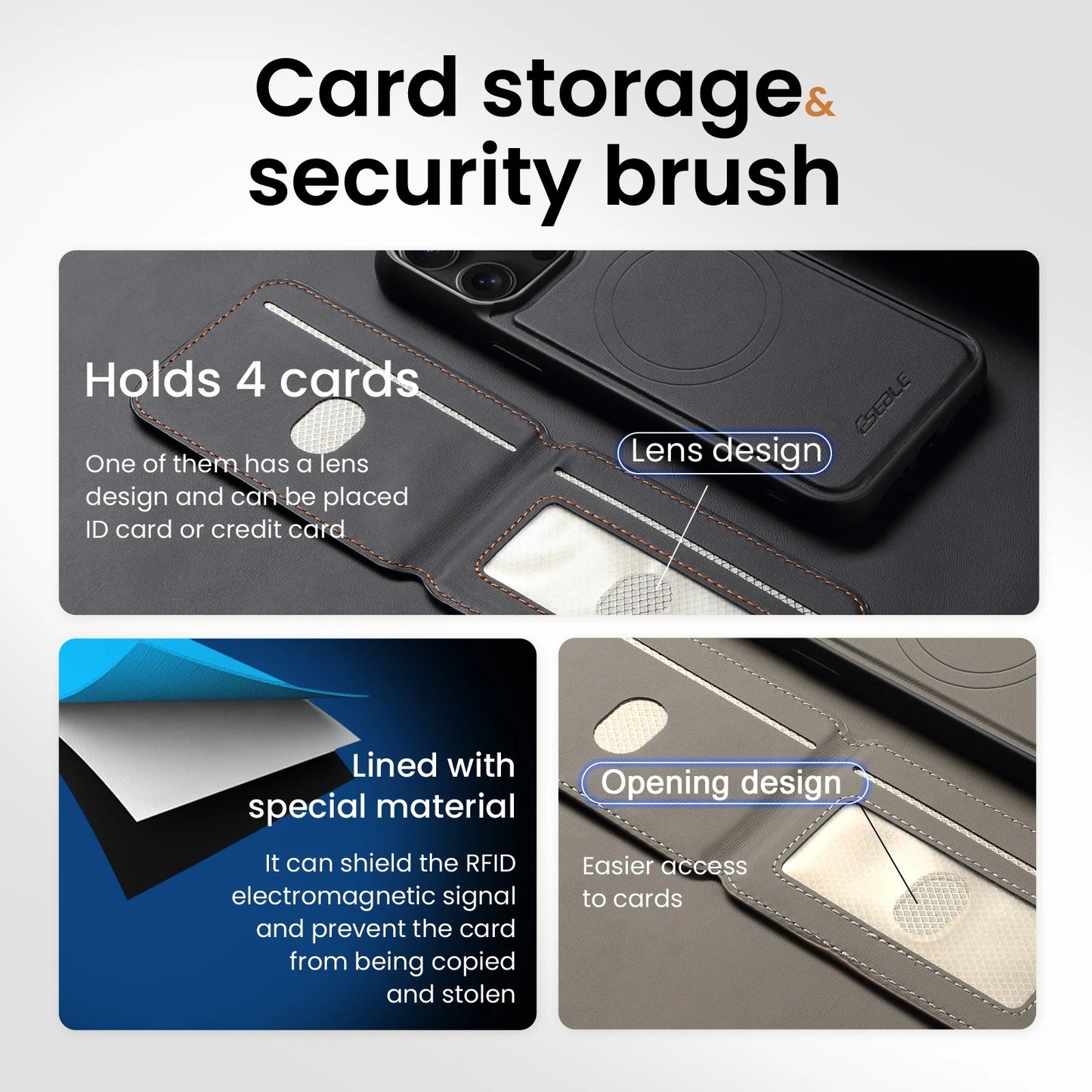 2-in-1 Magnetic Leather Wallet Case for iPhone 13–17 Pro Max