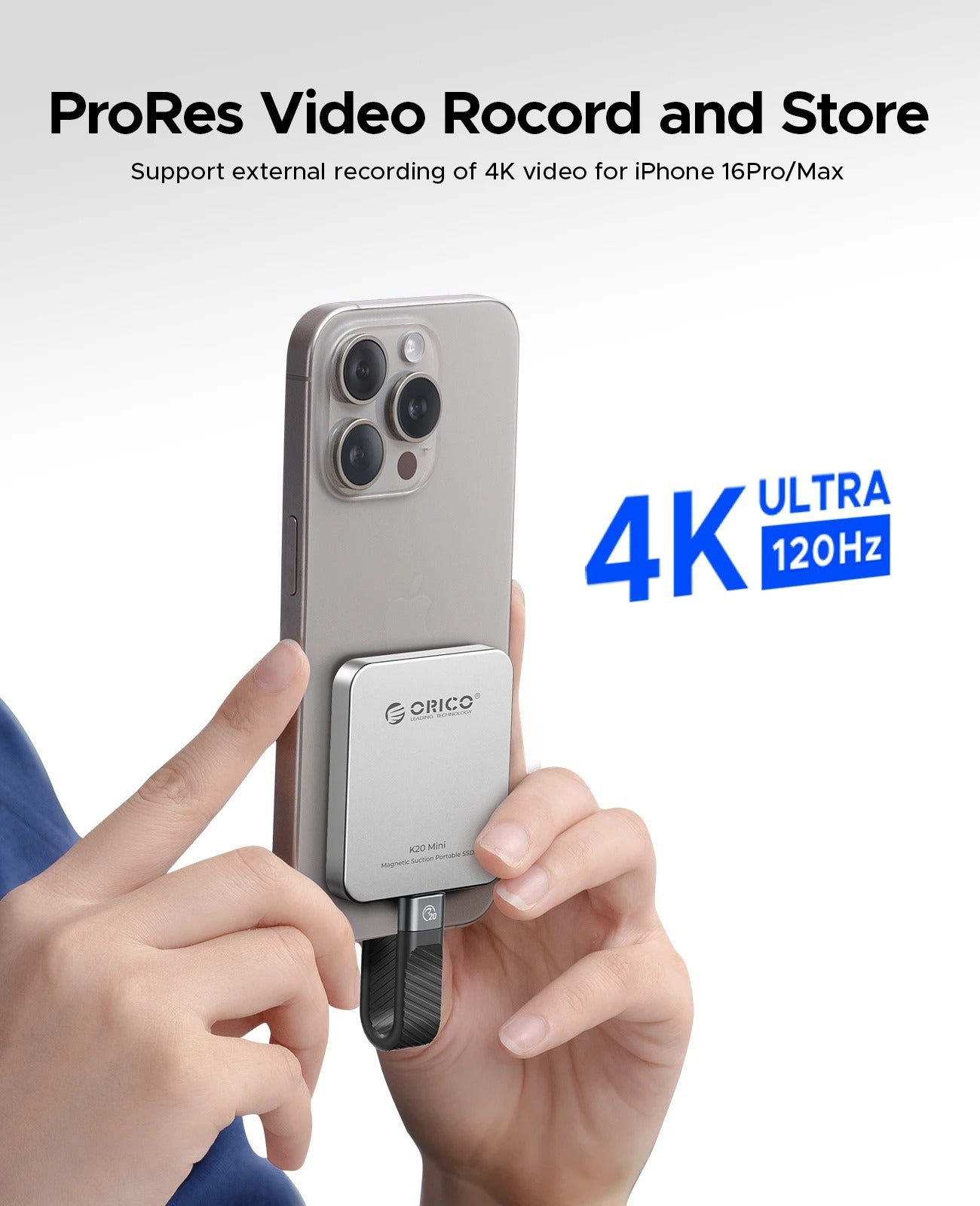 ORICO High-Speed Magnetic SSD – External Storage for iPhone Pro/Max
