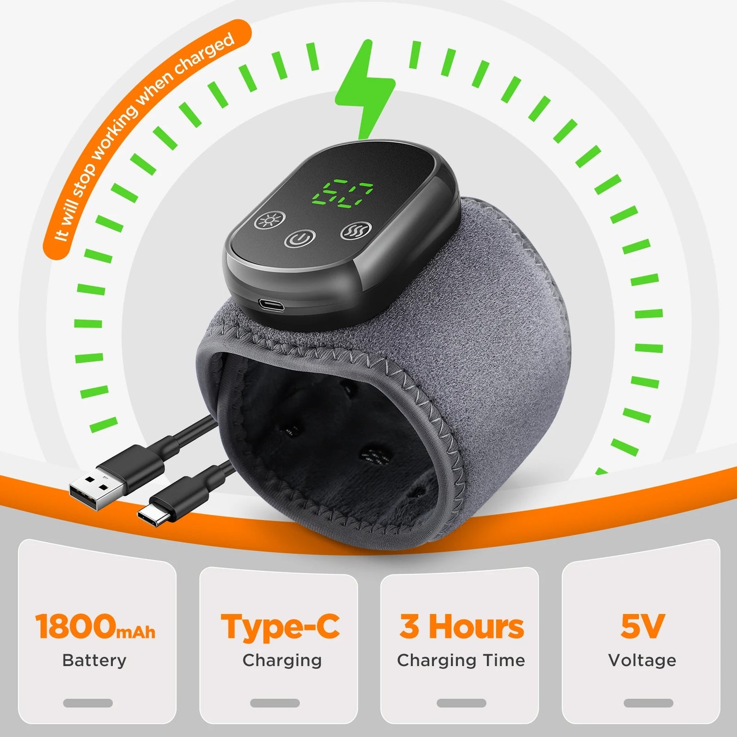 Electric Wrist & Ankle Massage Brace – Pain Relief & Protection